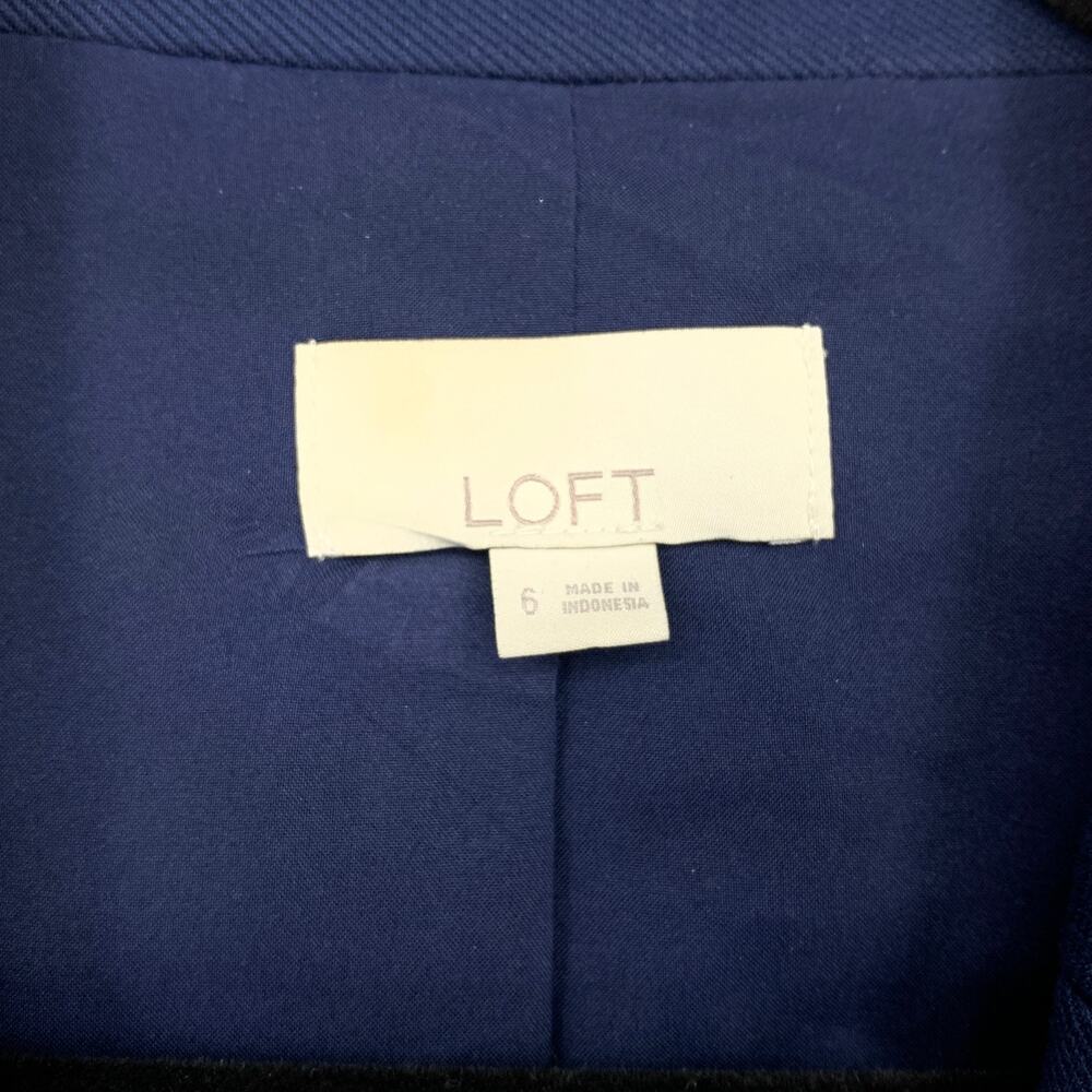 Loft Single Button Blazer Jacket Womens Size 6 Na… - image 6